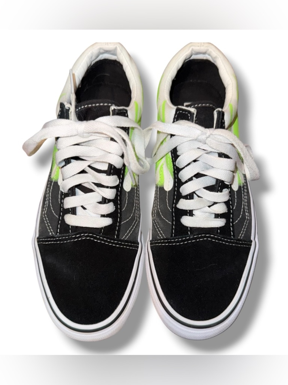 Vans Old Skool Flame Black True White size M6.5 W8 - Picture 3 of 8